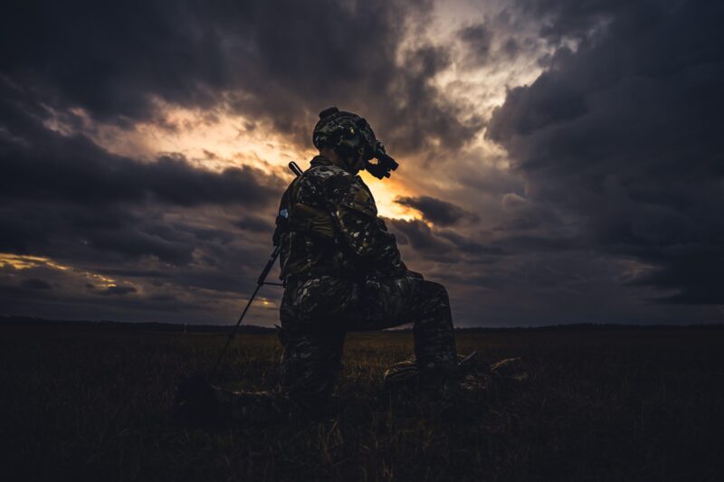 US Ranger outside on a cloudy evening