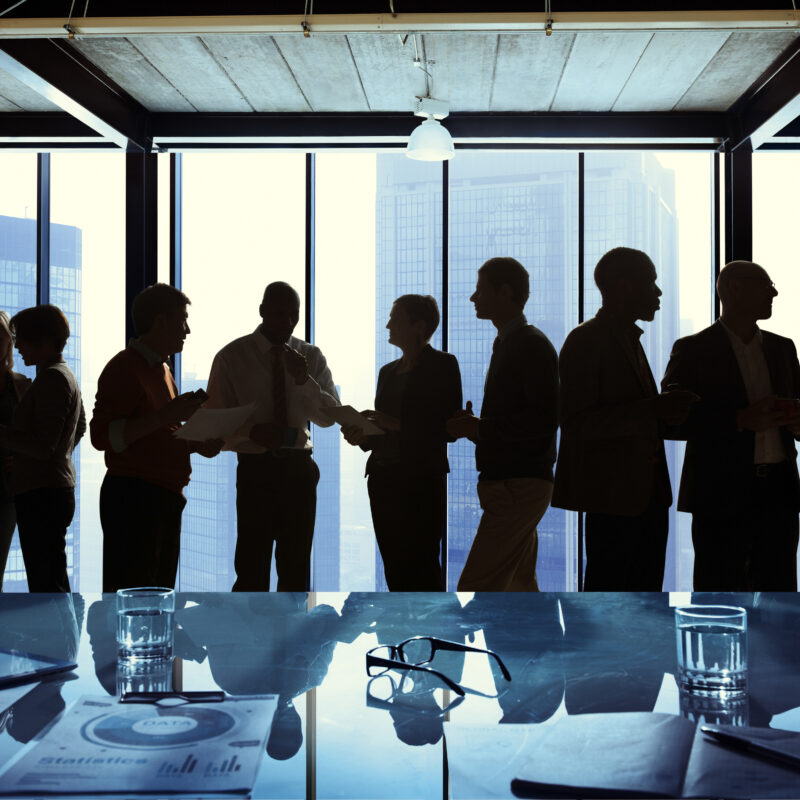 Group of Business Talking in a Meeting