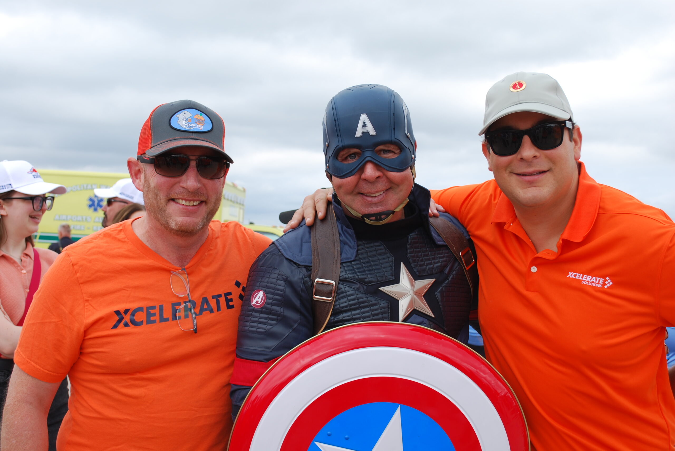 The HQ team, partners, family, friends and even Captain America pulled a United Airlines plane to raise money for Special Olympics. It was our first year and we placed 4th.
